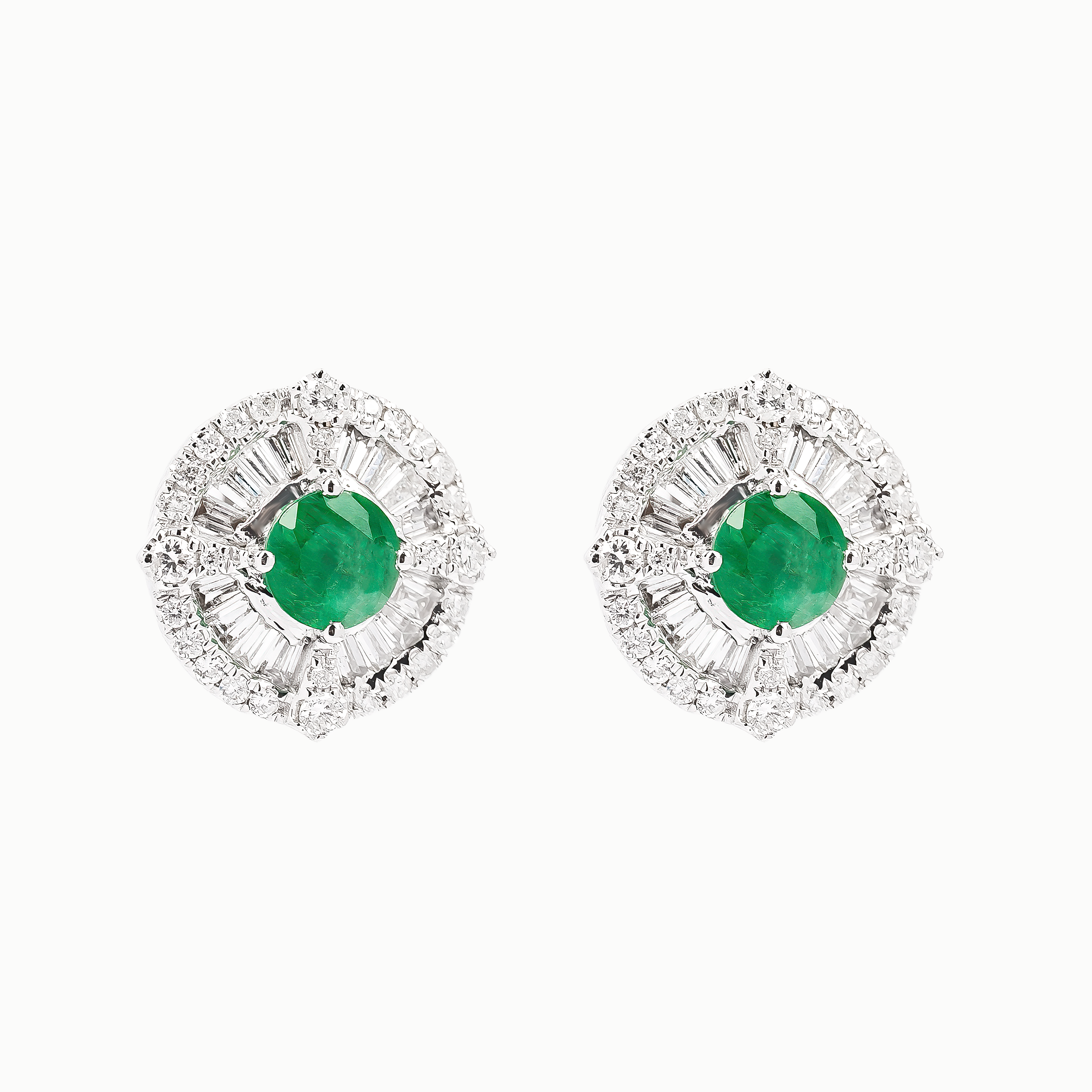 DIAMOND EMERALD EARRING