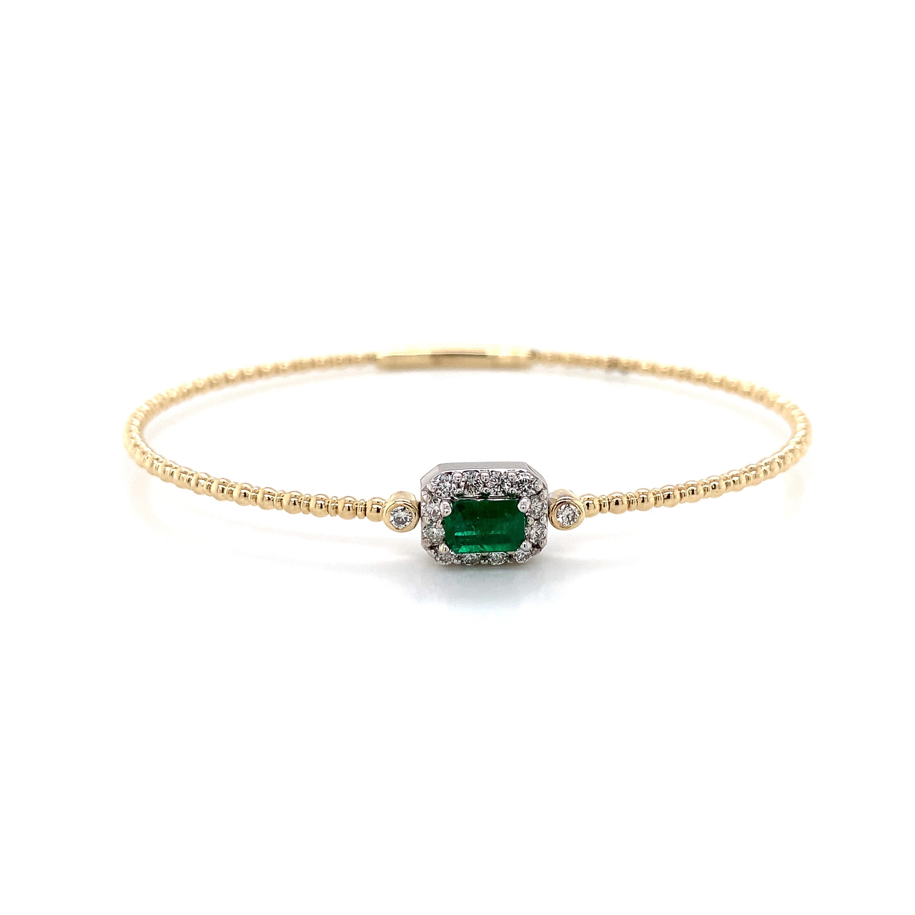 Shop Rubans 18K Rose Gold Plated Emerald Green Zirconia Statement Bracelet  Online at Rubans