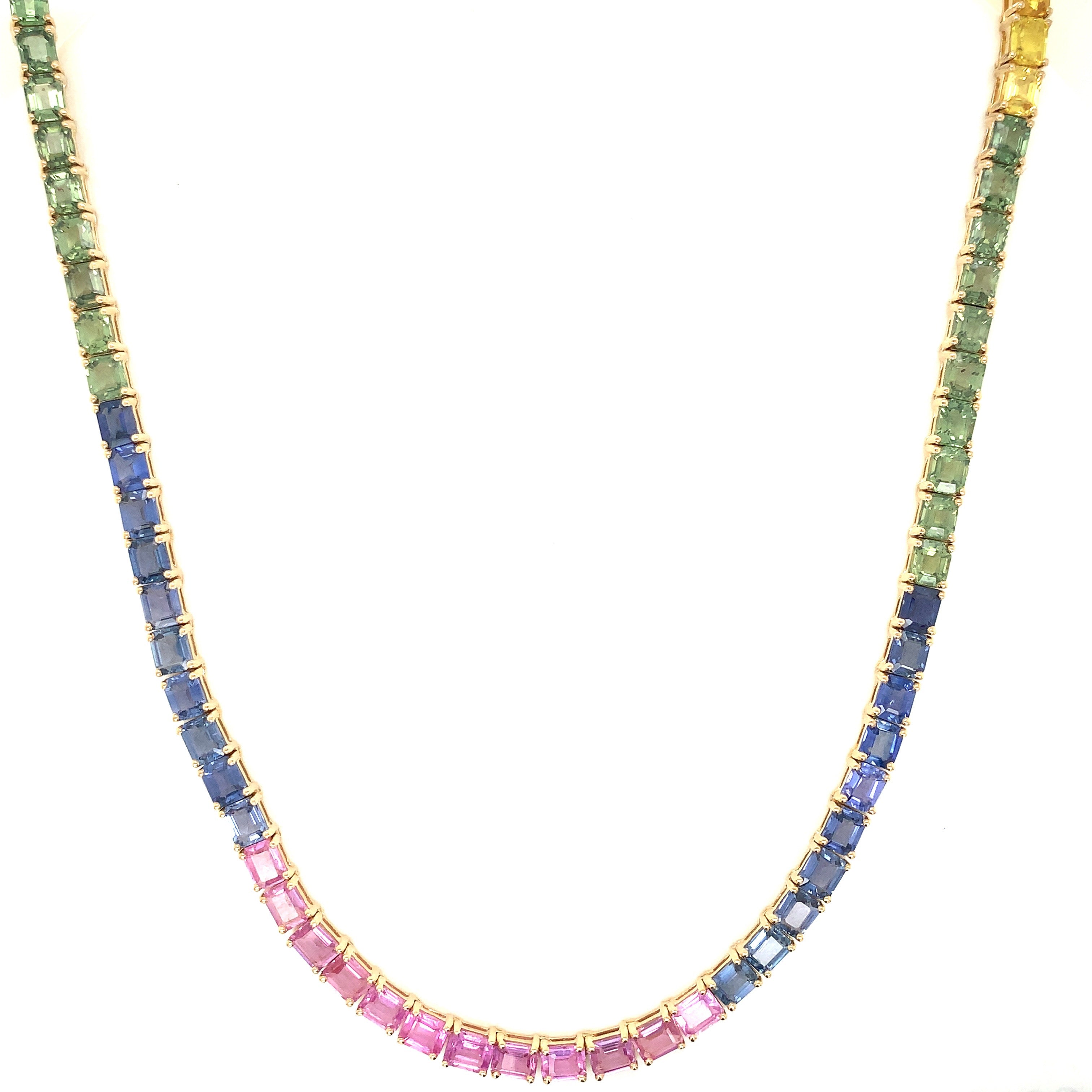 MULTI COLOR SAPPHIRE NECKLACE