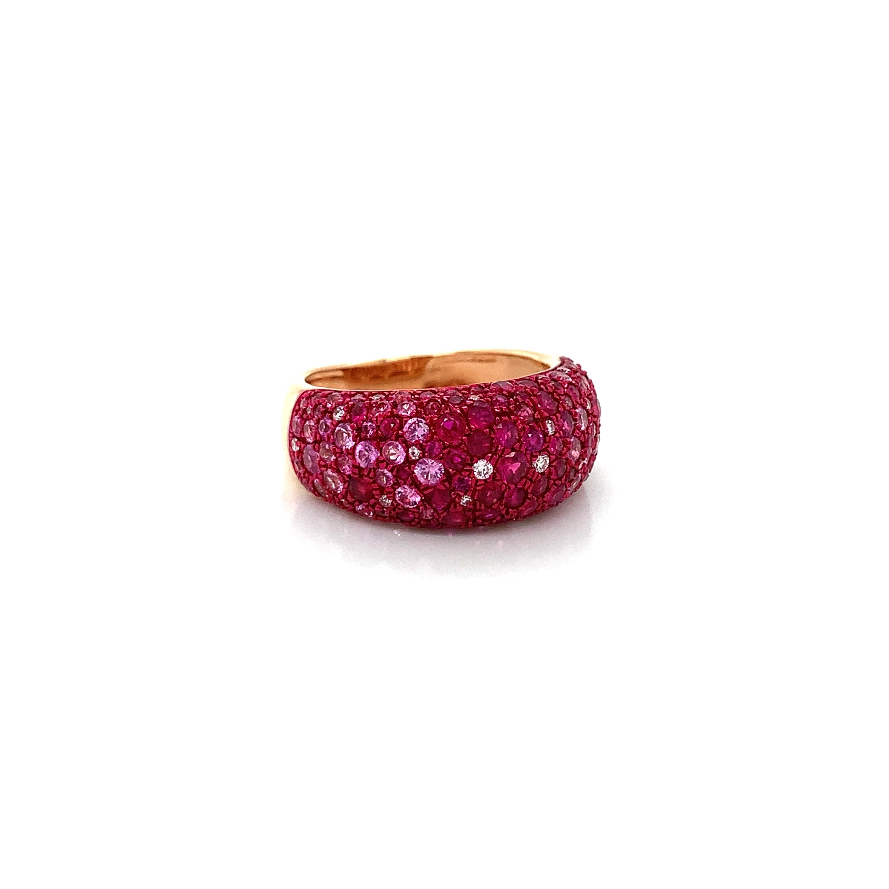 PINK SAPPHIRE & RUBY RING