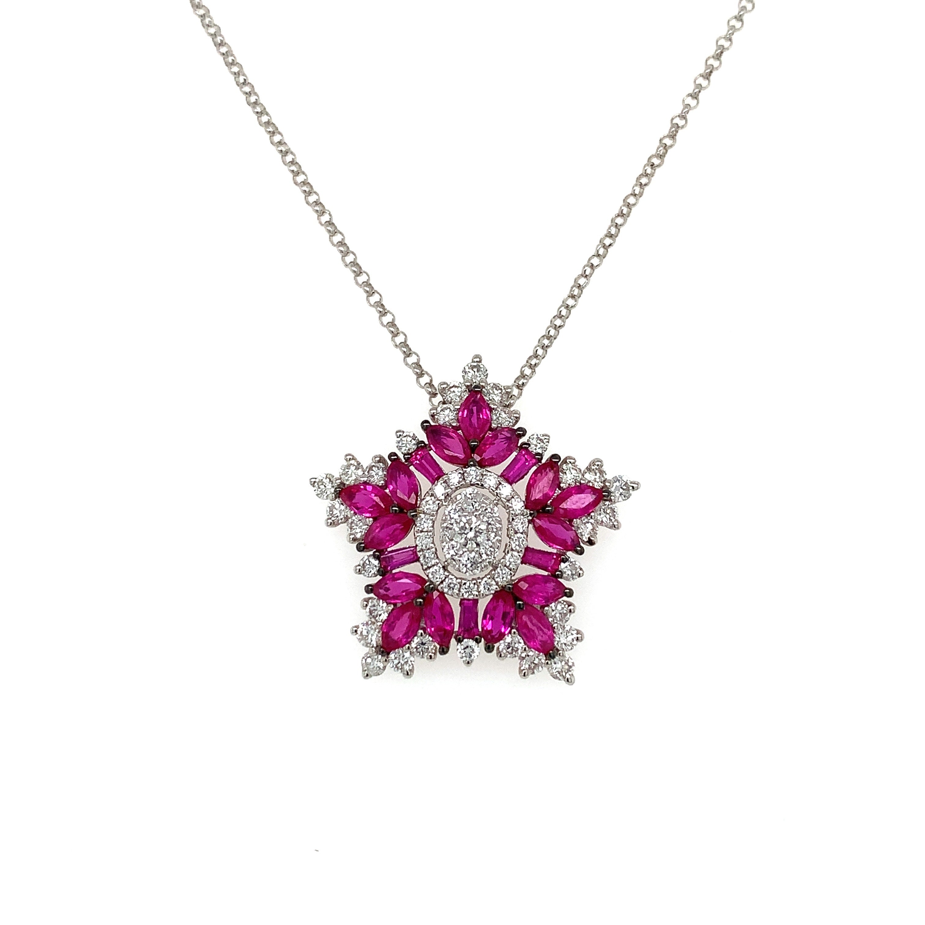 RUBY SNOWFLAKE NECKLACE