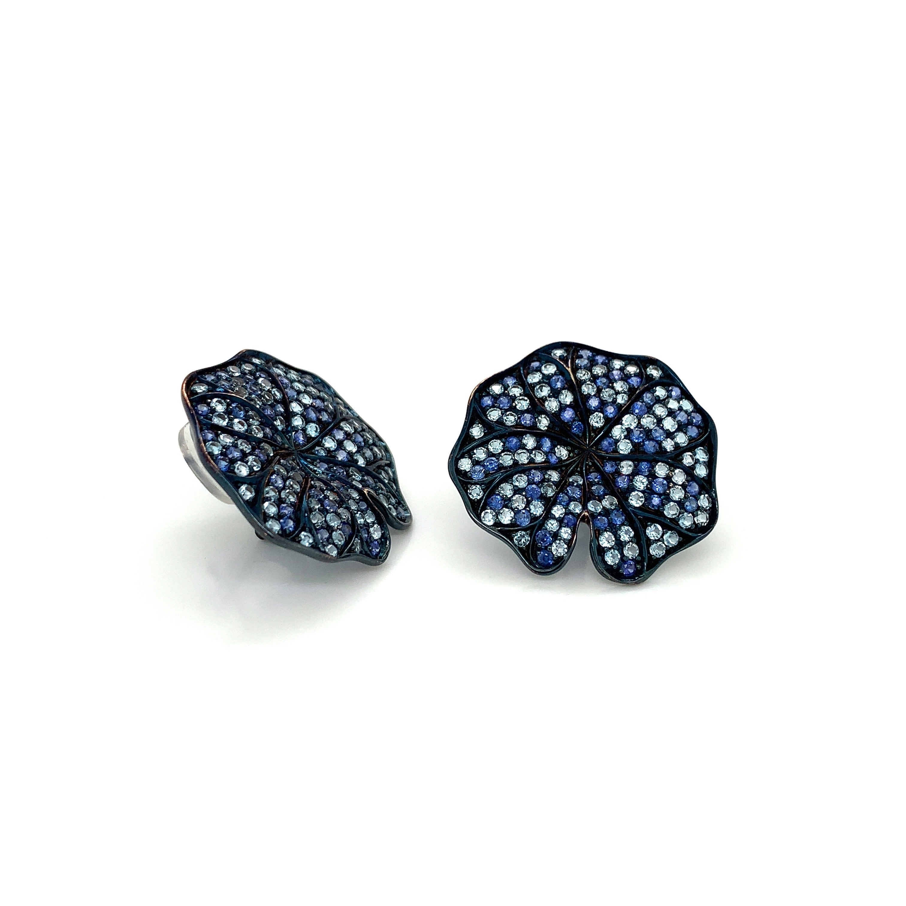 BLUE SAPPHIRE AND TOPAZ EARRINGS