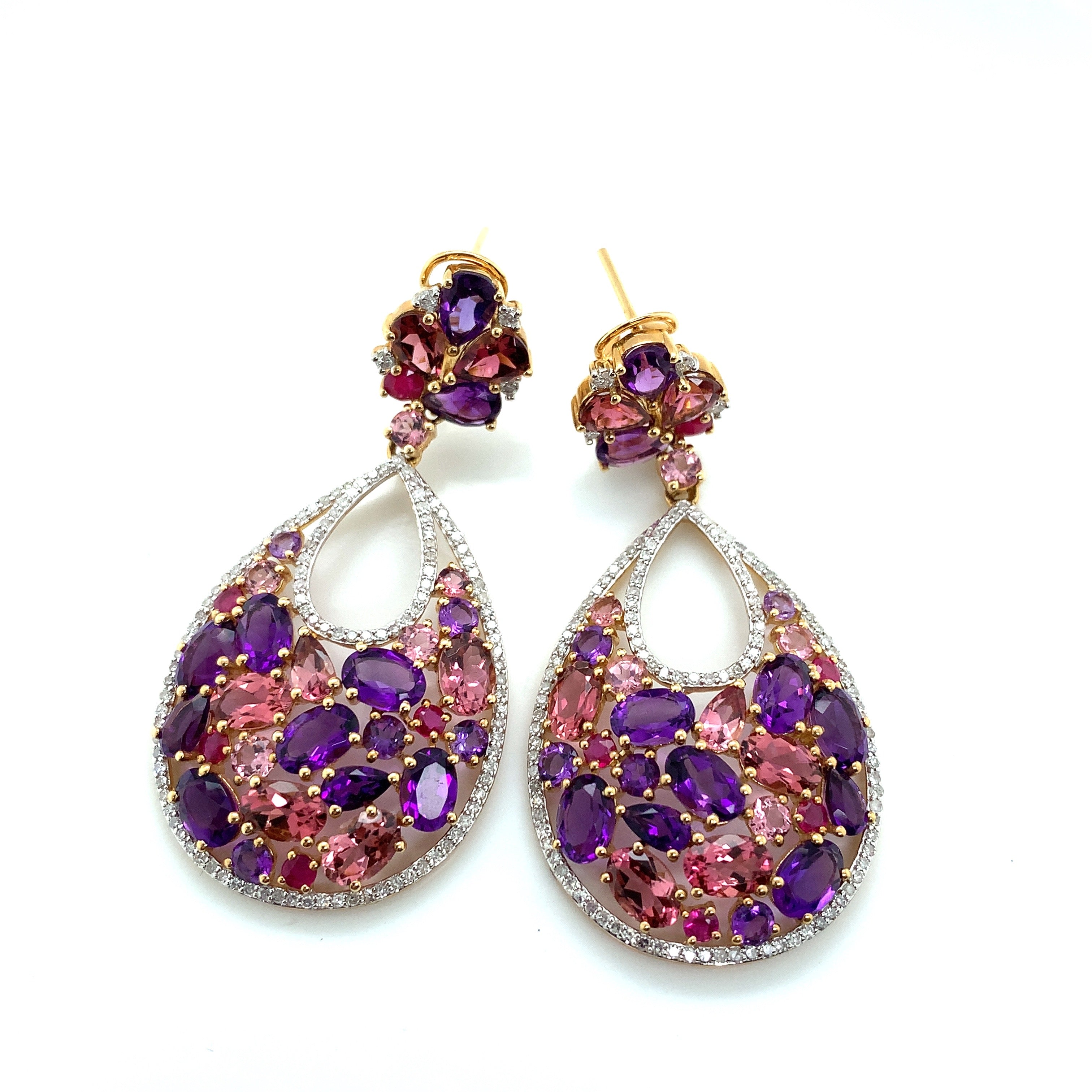 AMETHYST AND SAPPHIRE EARRINGS