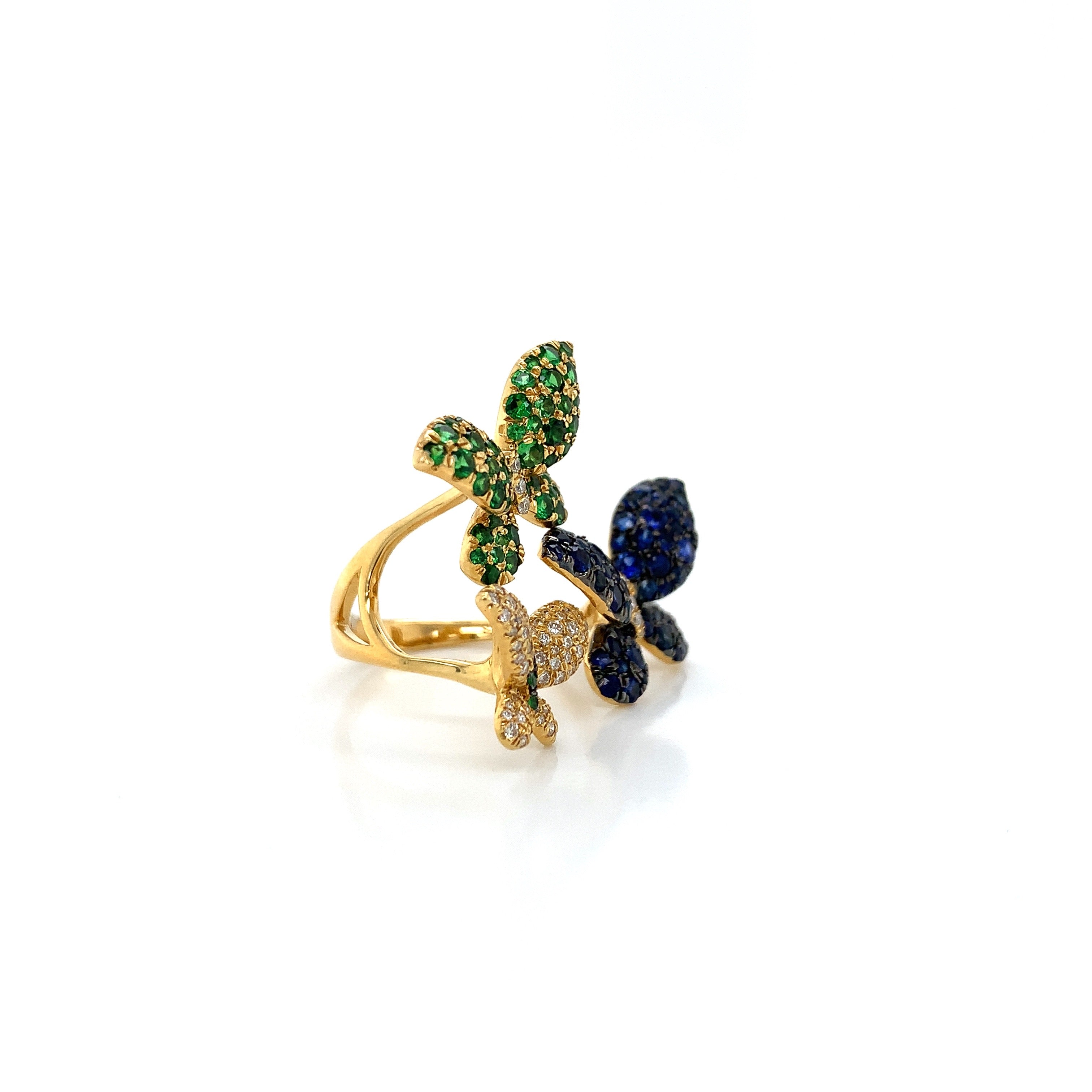 MULTISTONE ENCHANTED BUTTERFLY RING