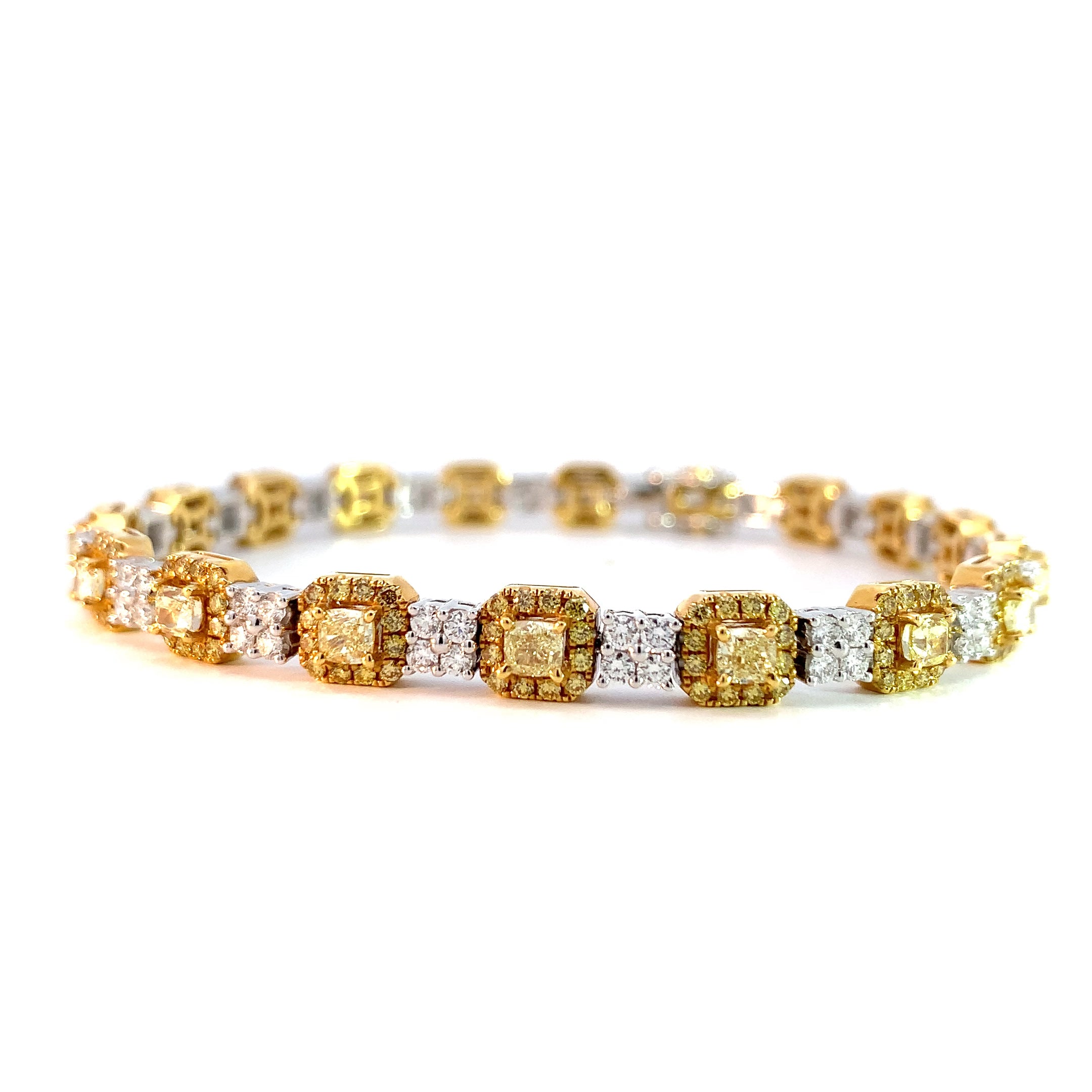 DIAMOND TWO TONE BRACELET