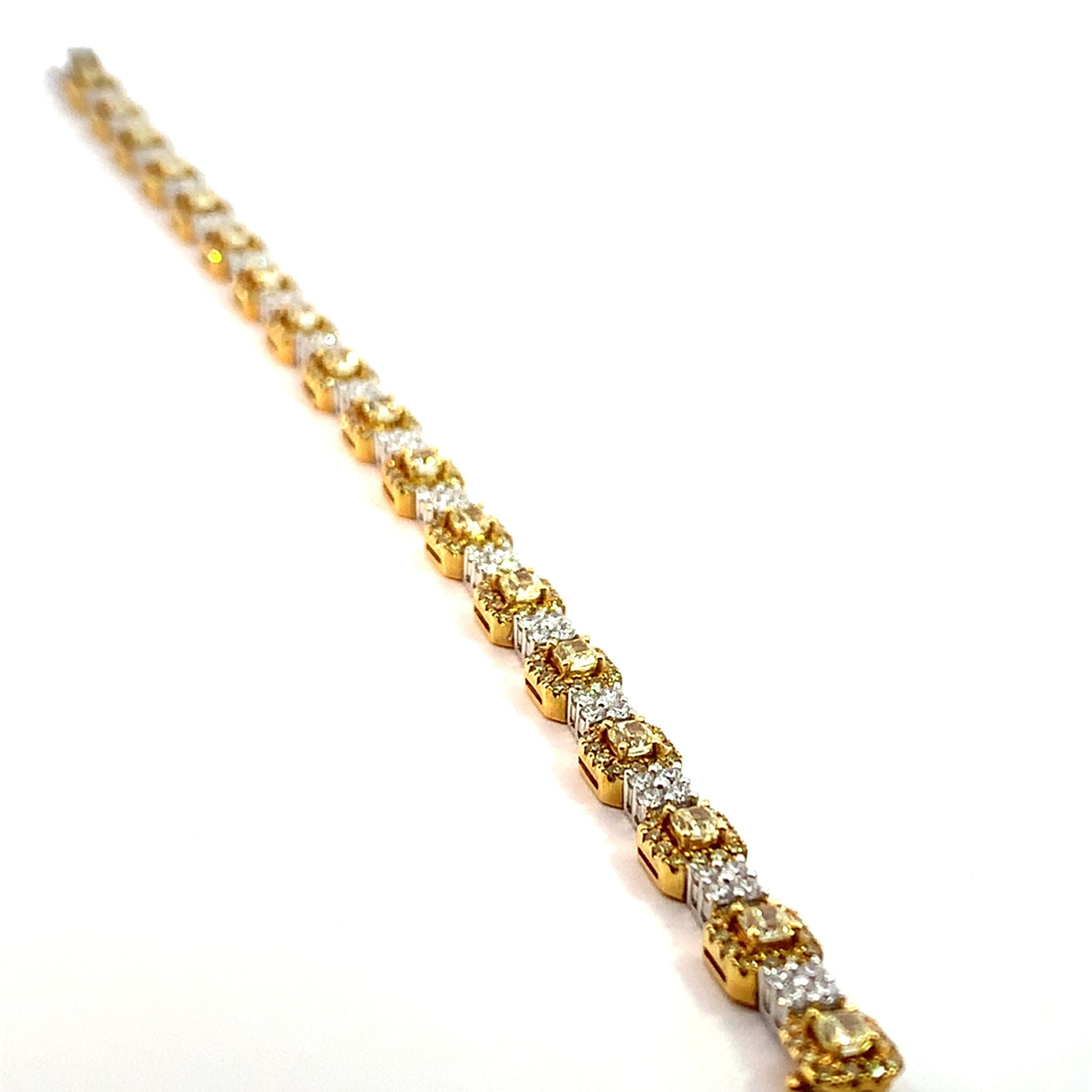 DIAMOND TWO TONE BRACELET