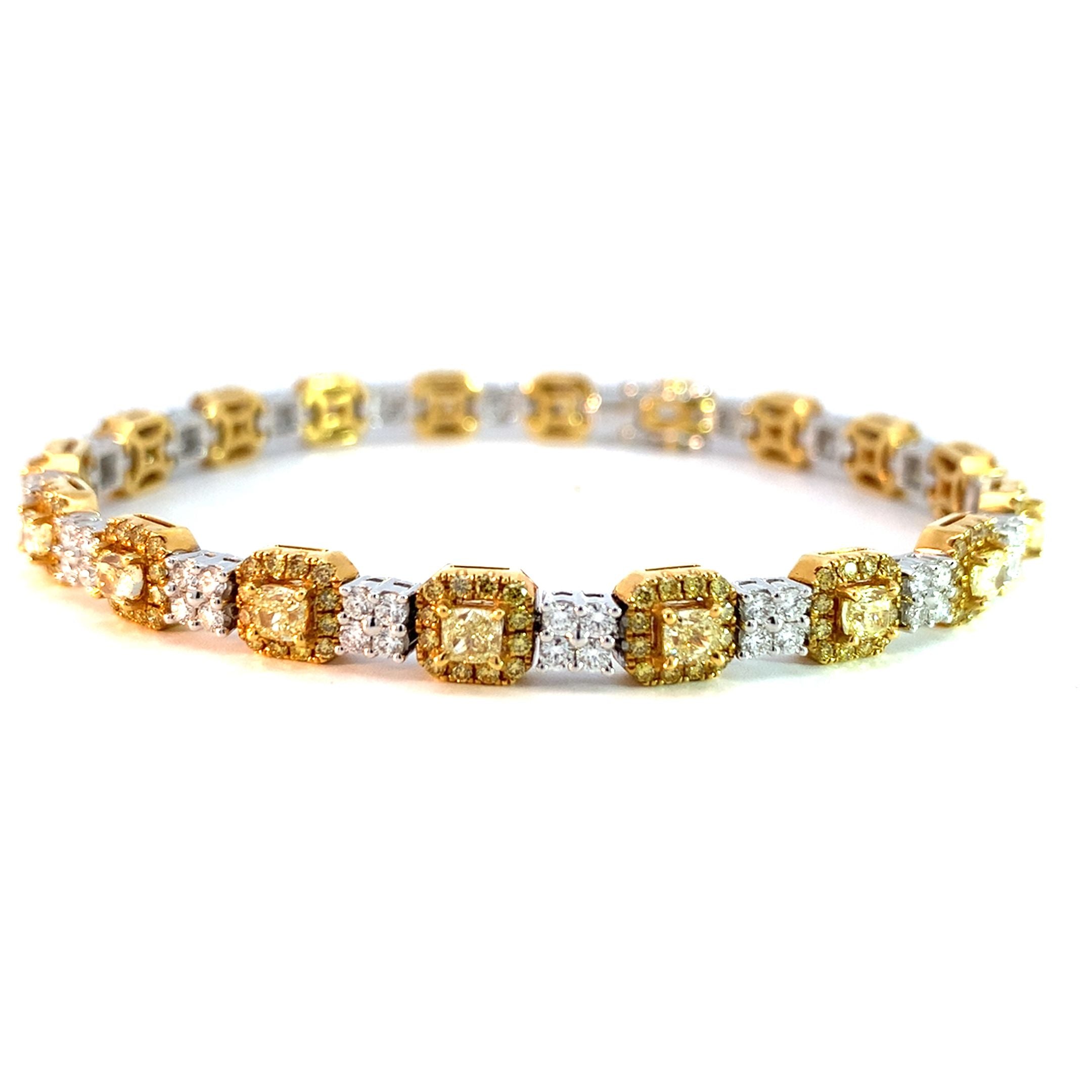 DIAMOND TWO TONE BRACELET