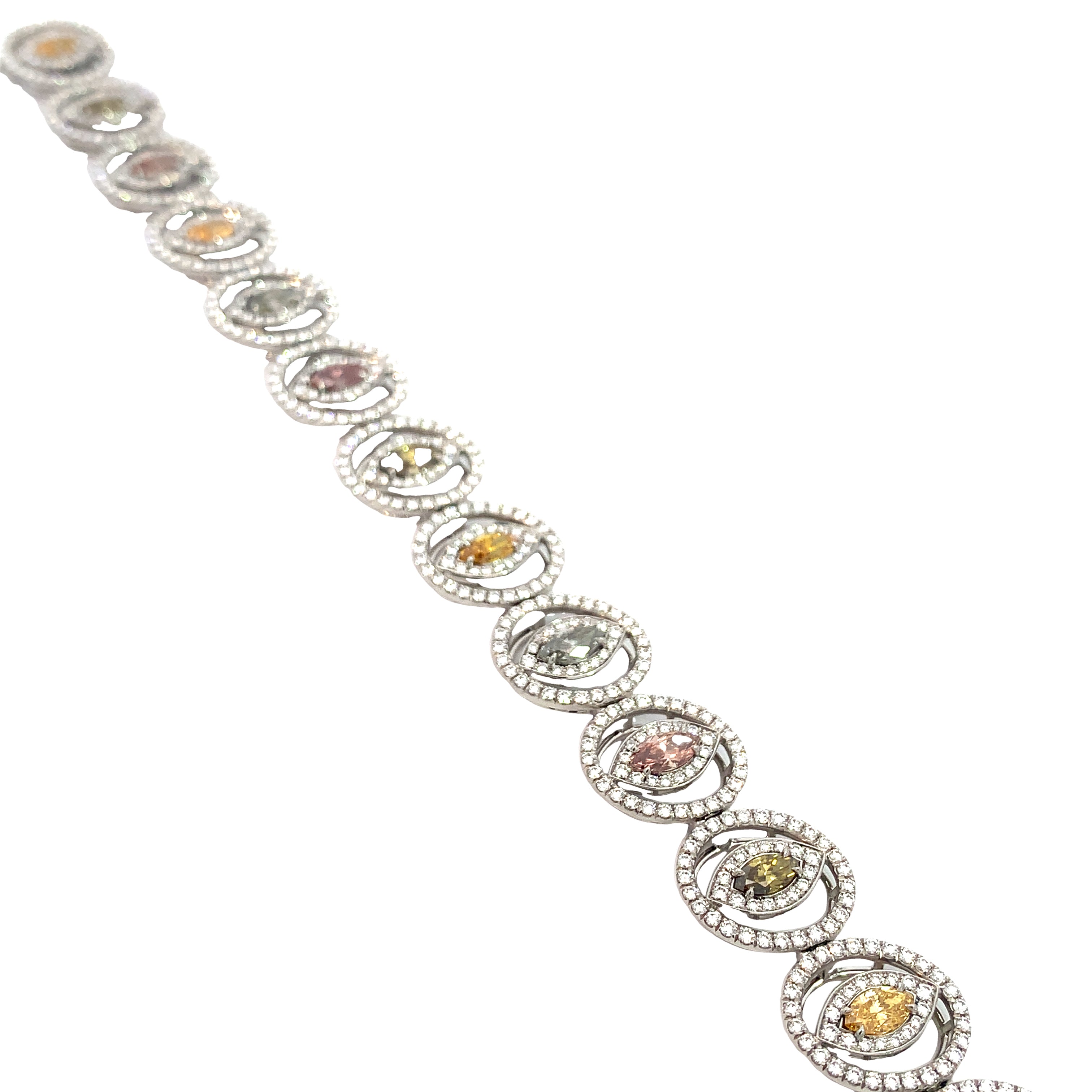 MULTI-CILOR AND DIAMOND BRACELET