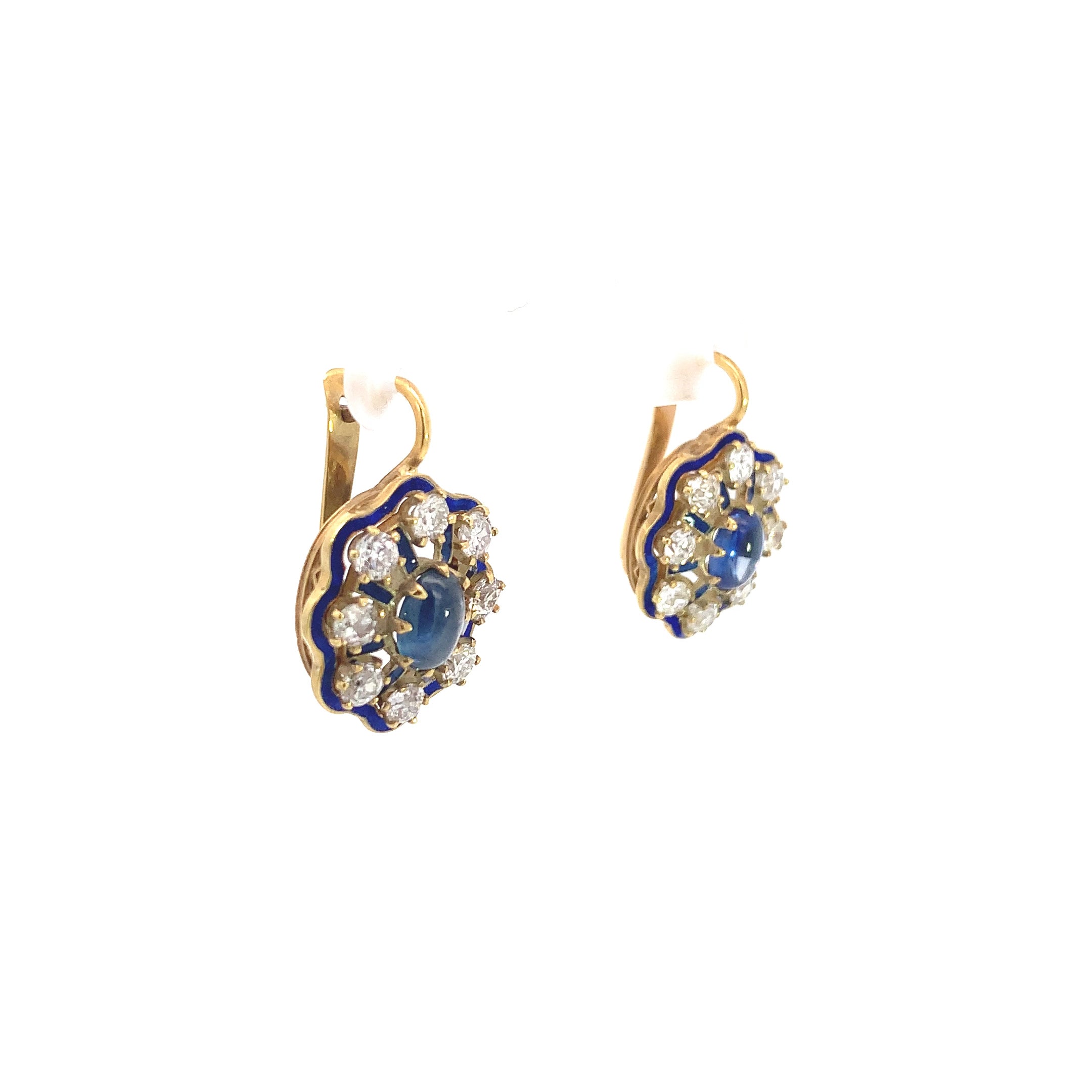 DIAMOND AND SAPPHIRE EARRINGS