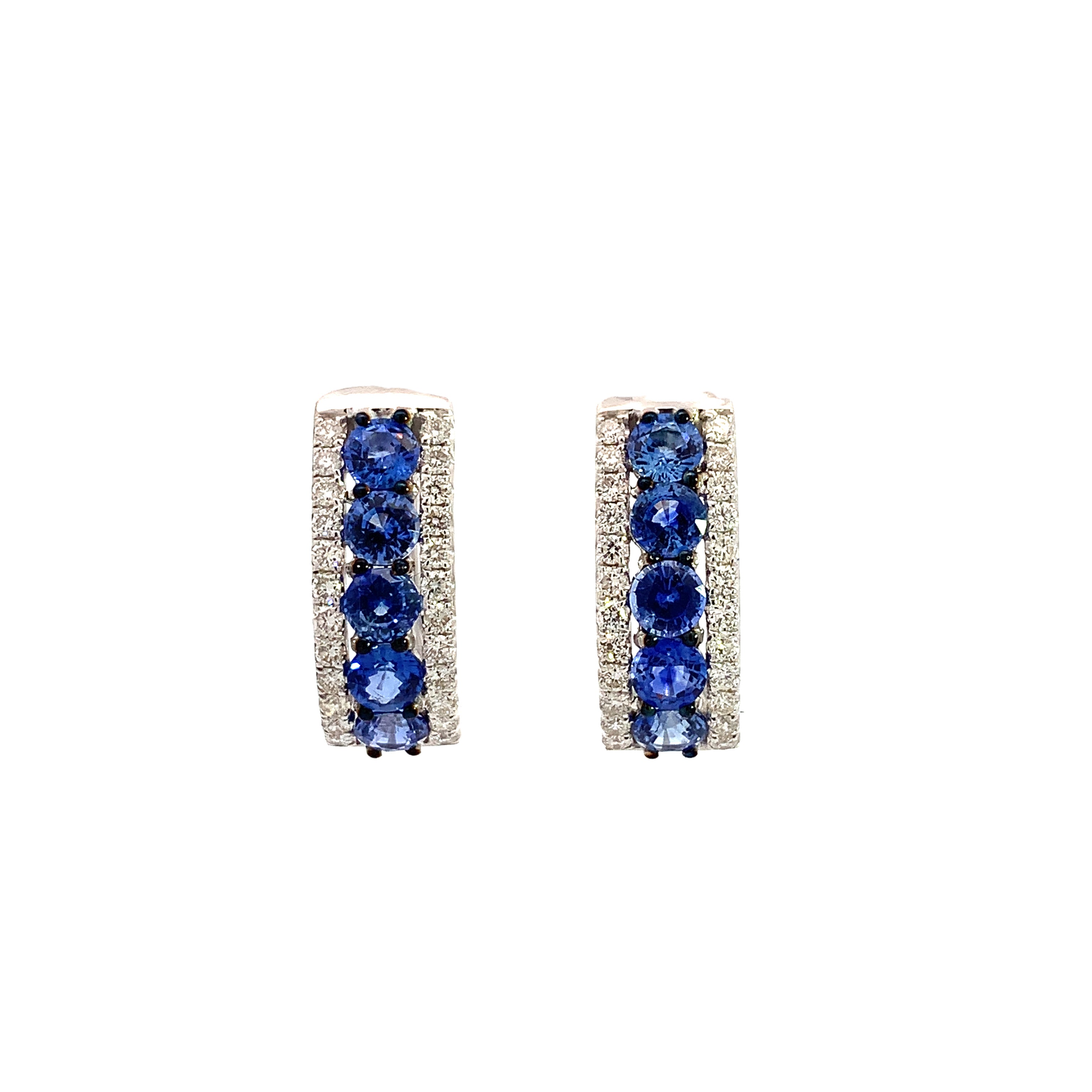 SAPPHIRE AND DIAMOND EARRINGS