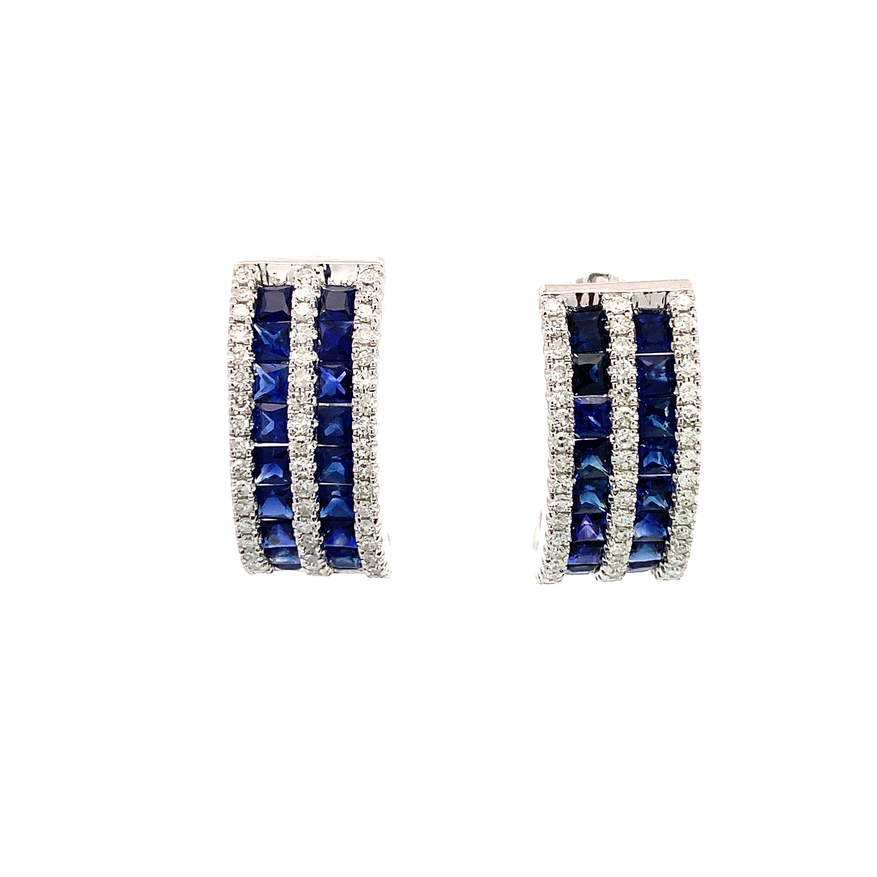 SAPPHIRE AND DIAMONDS EARRINGS