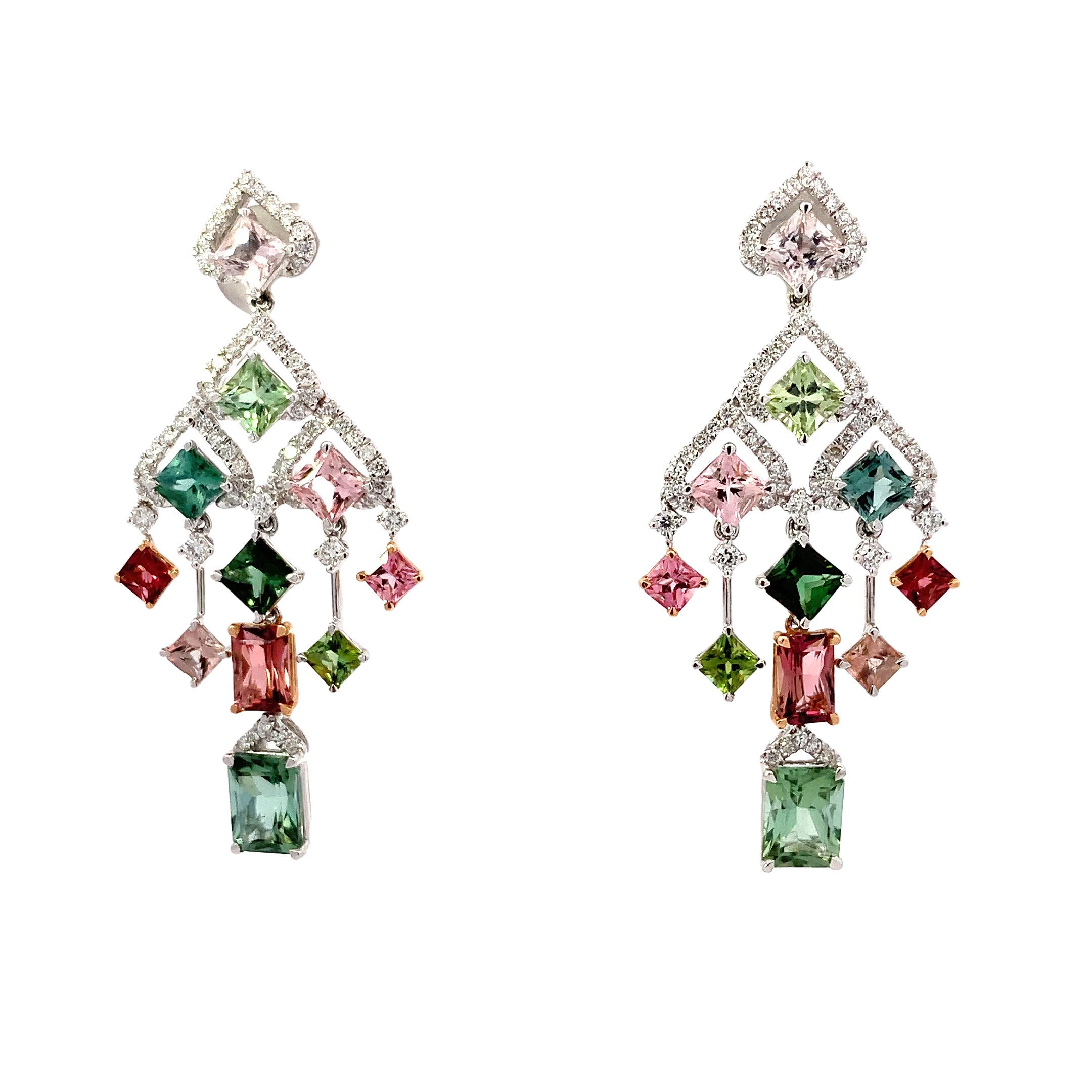 TOURMALINE&DIAMOND EARRINGS