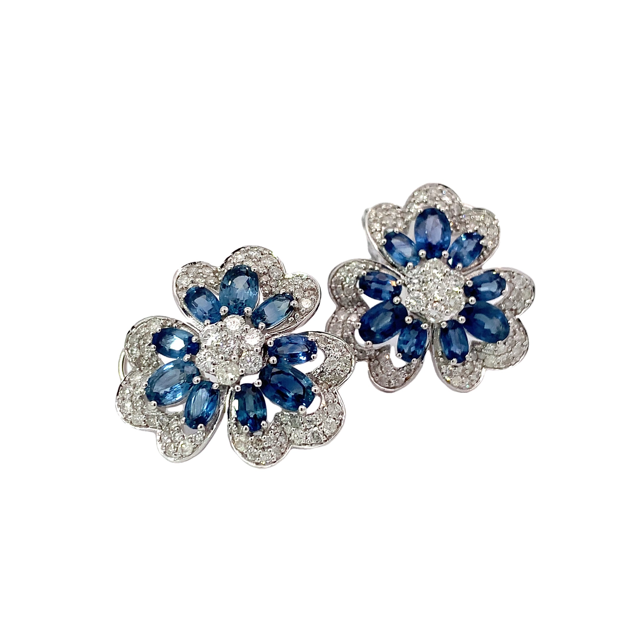 SAPPHIRE AND DIAMOND EARRINGS