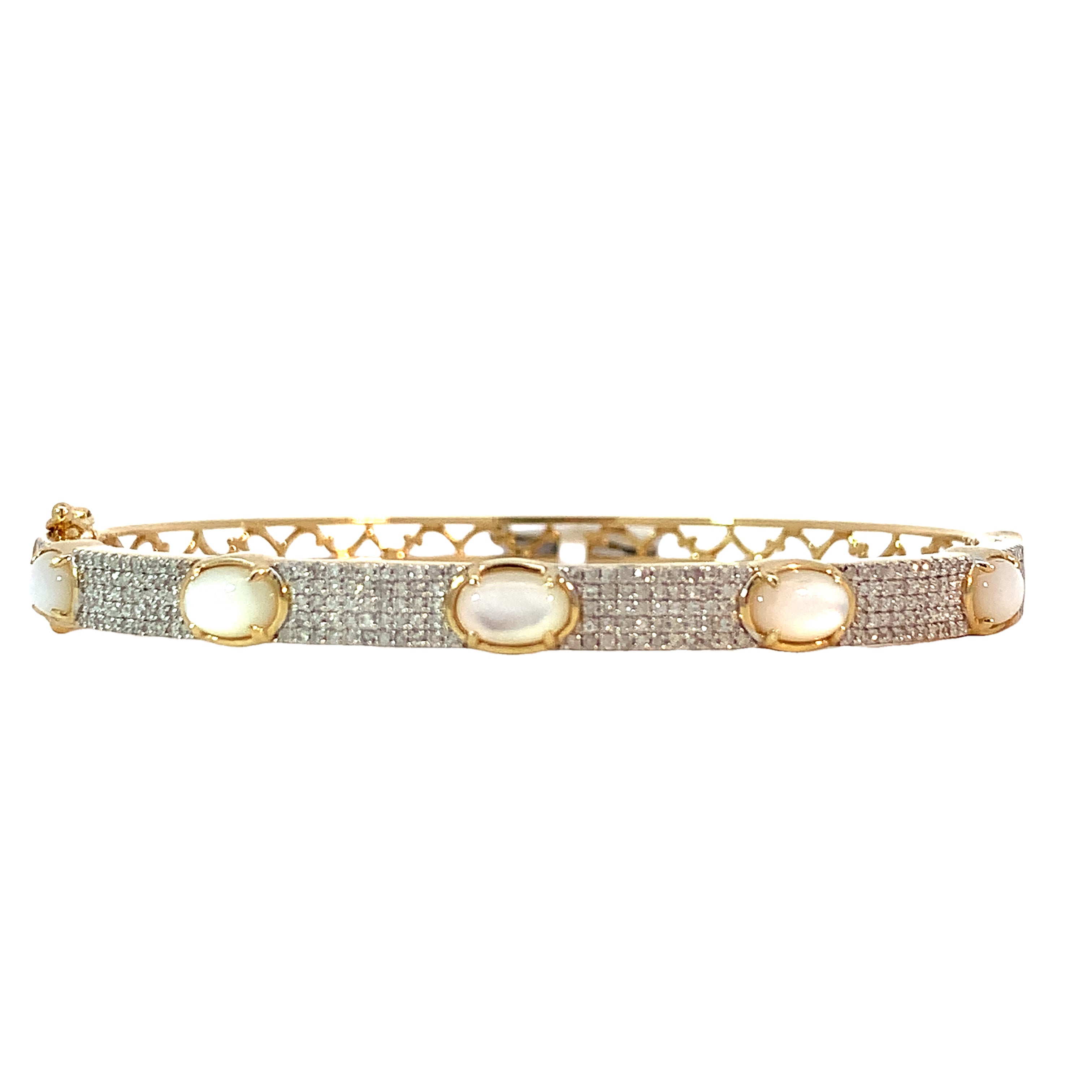 DIAMOND AND OPAL BANGLE/BRACELET