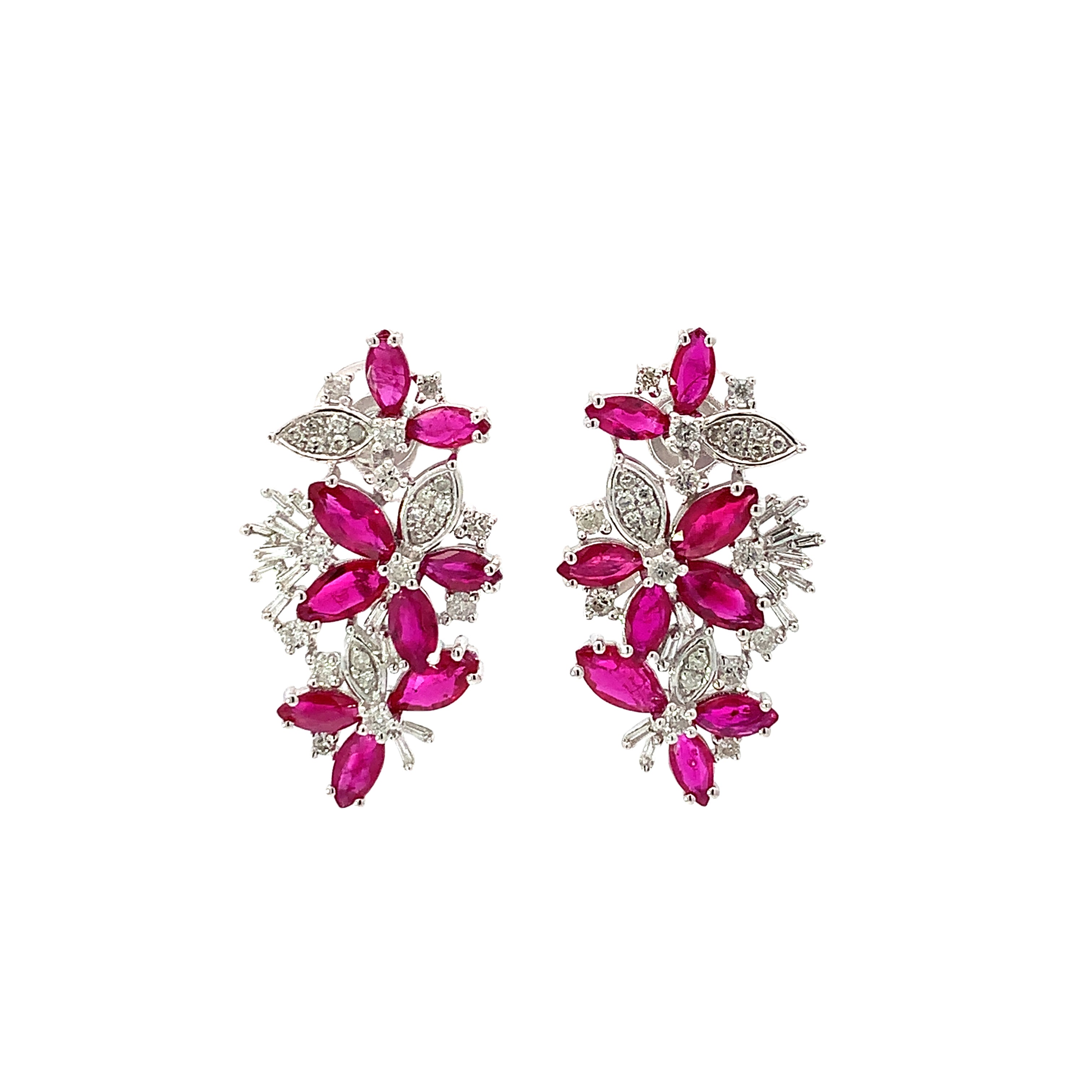 DIAMOND RUBY EARRINGS