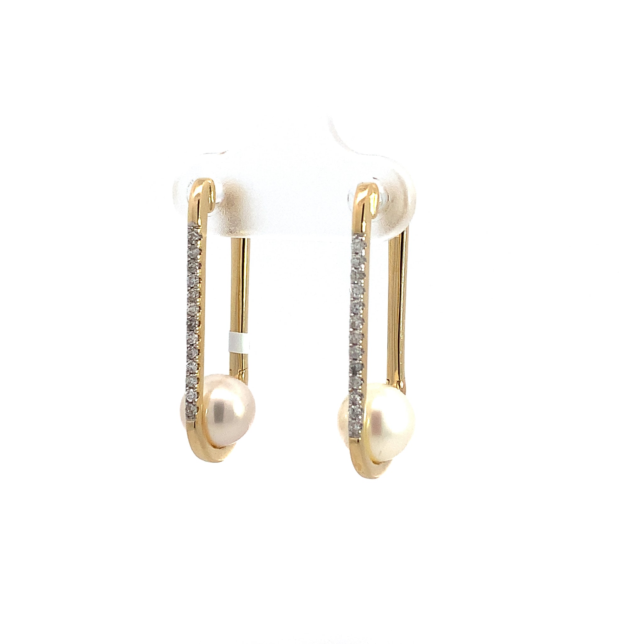 DIAMOND & PEARL EARRINGS