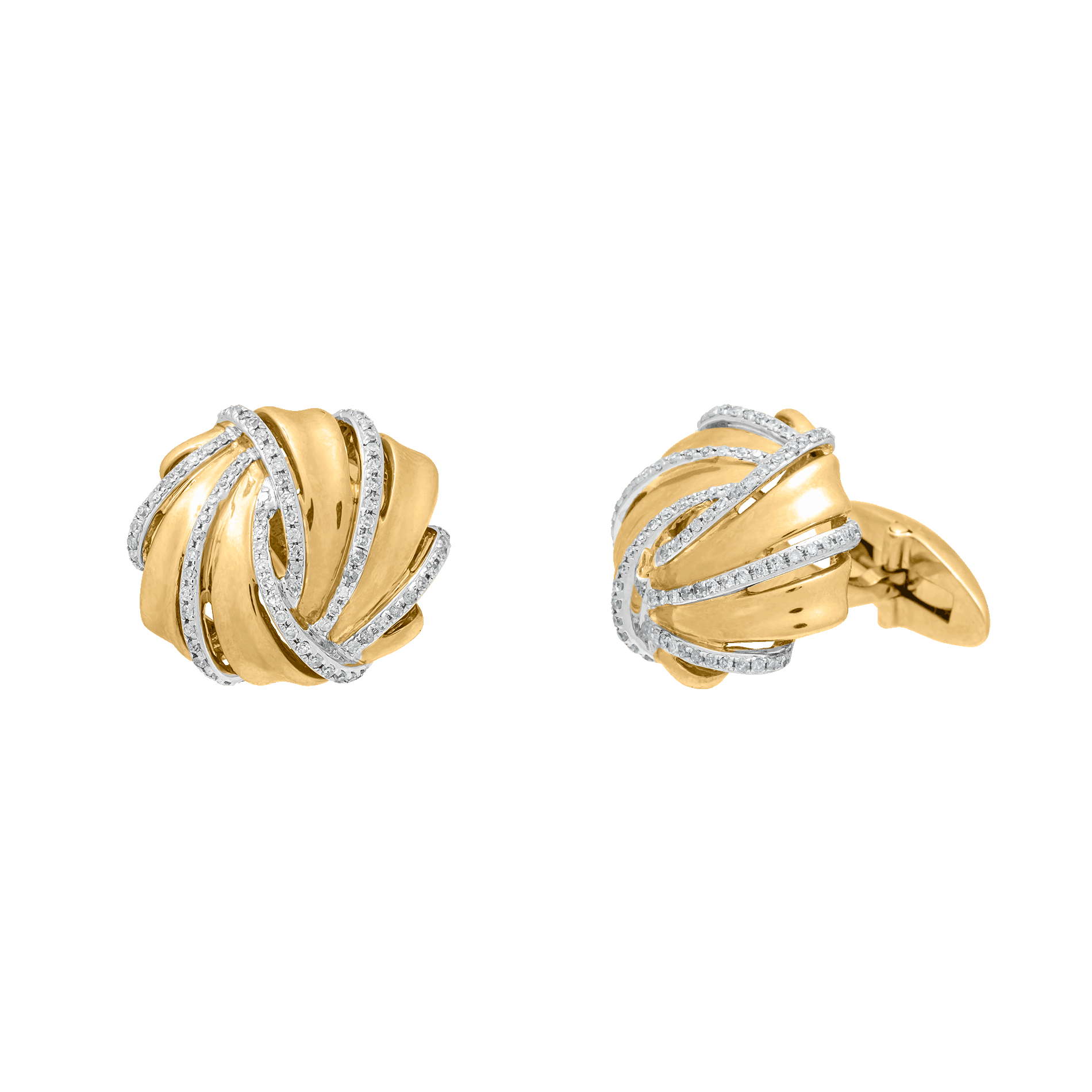 DIAMOND SWIRL CUFFLINKS