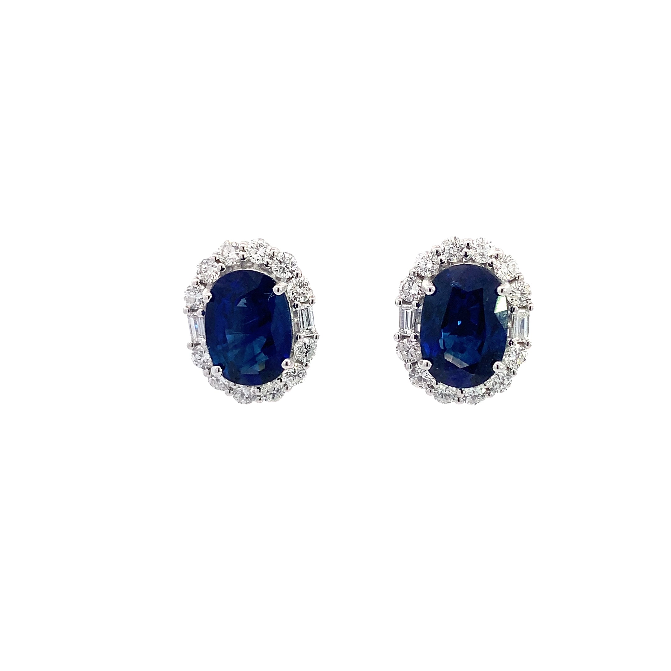 SAPPHIRE AND DIAMOND EARRINGS