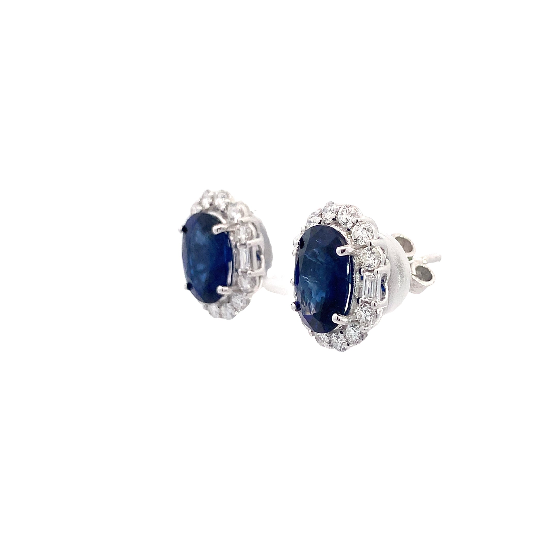 SAPPHIRE AND DIAMOND EARRINGS