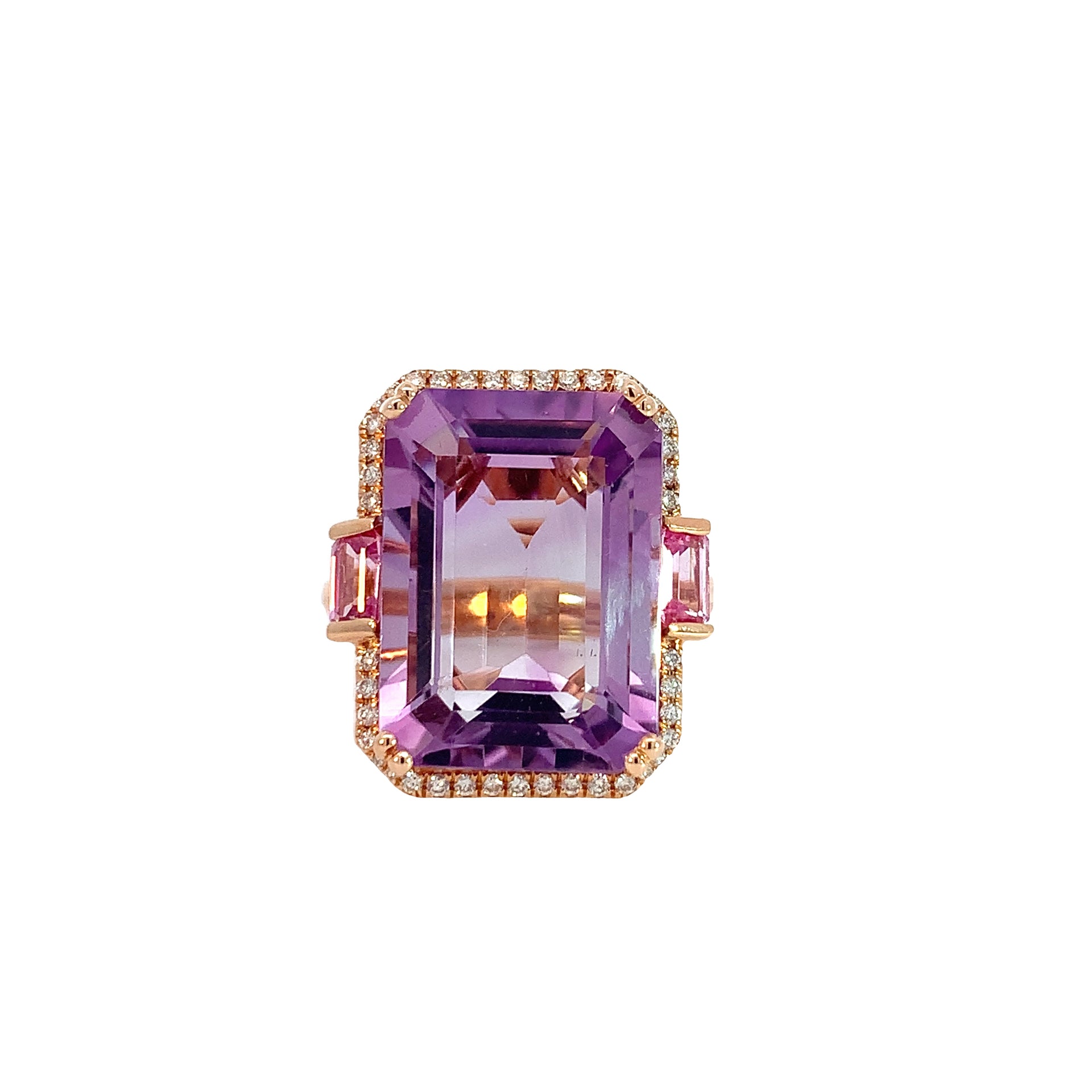 AMETHYST AND DIAMOND RING