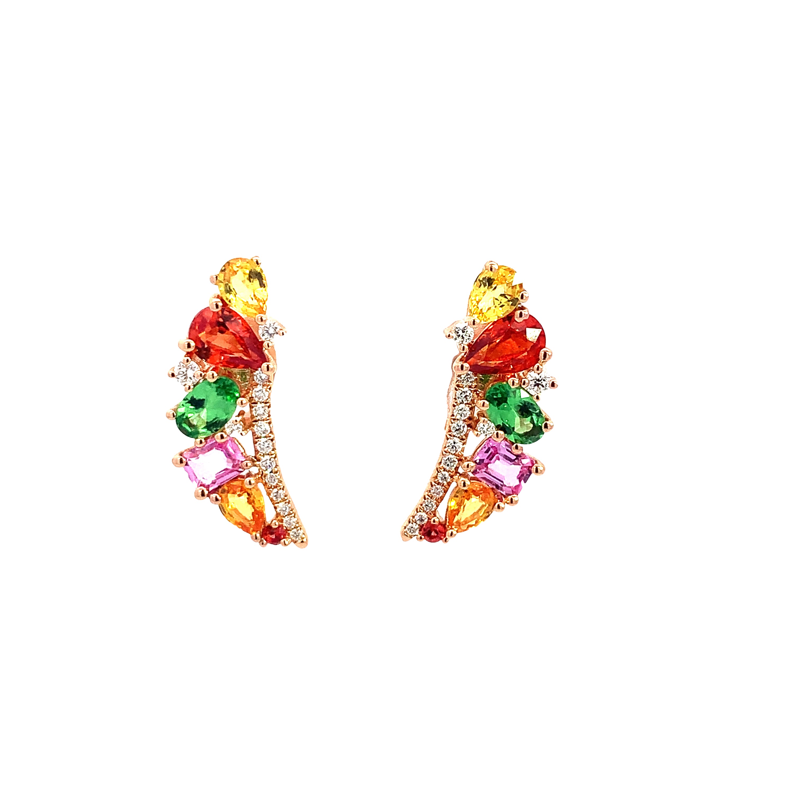 COLORED STONE EARRINGS