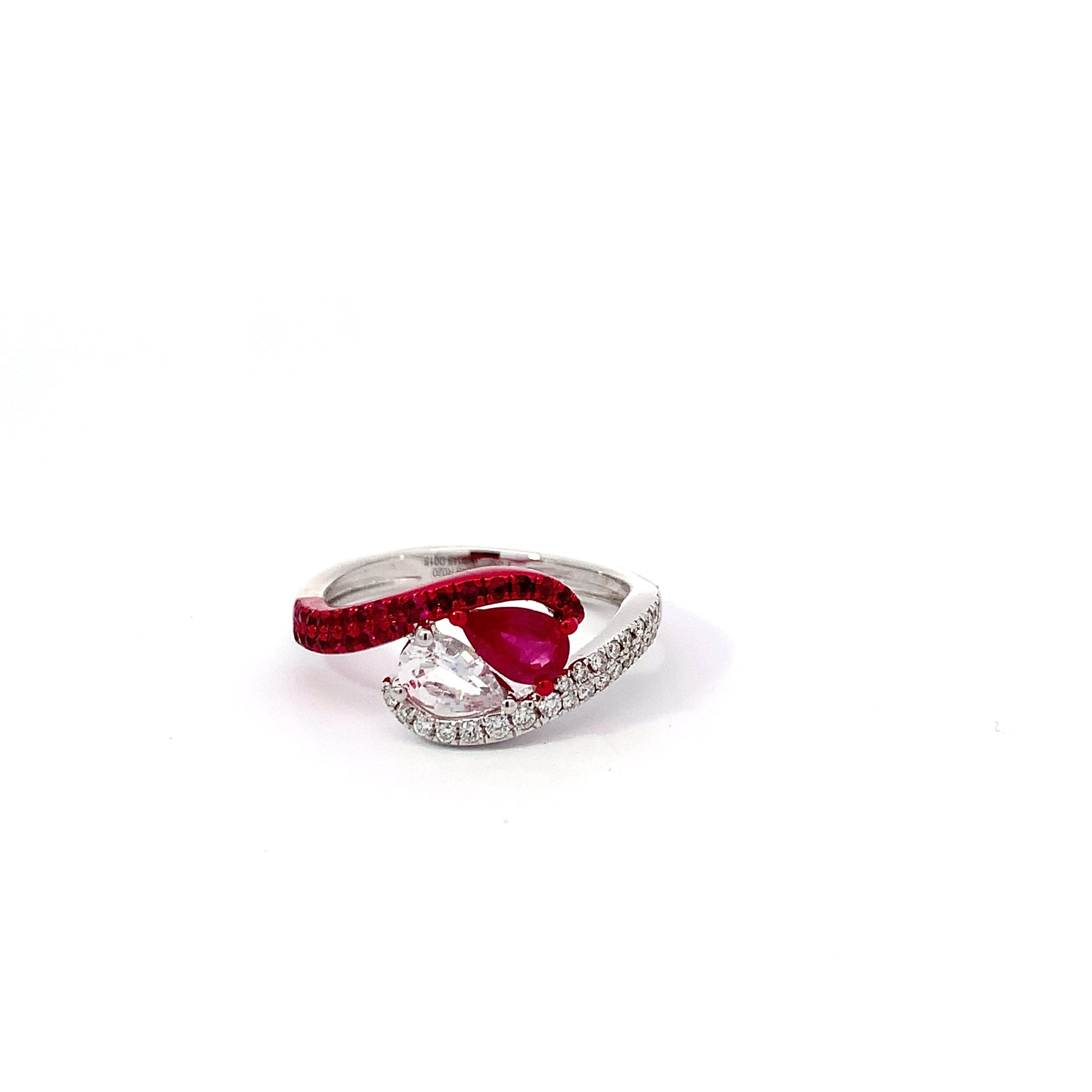 COLORED STONE AND DIAMOND RING