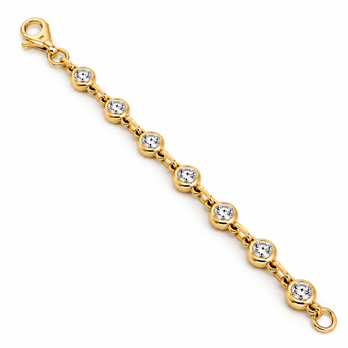 Yellow Gold White Diamond Bracelet