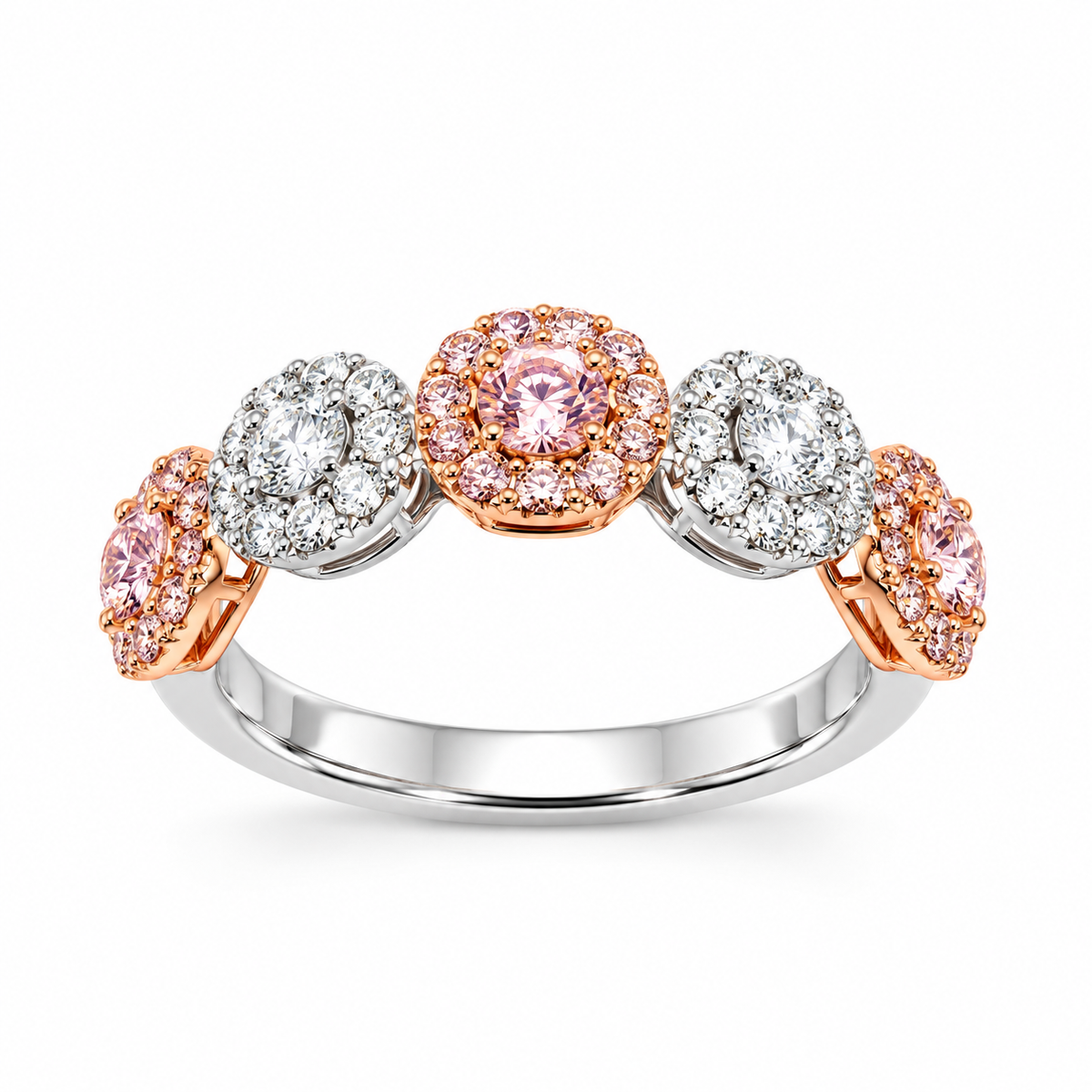 White Gold Pink Diamond Ring