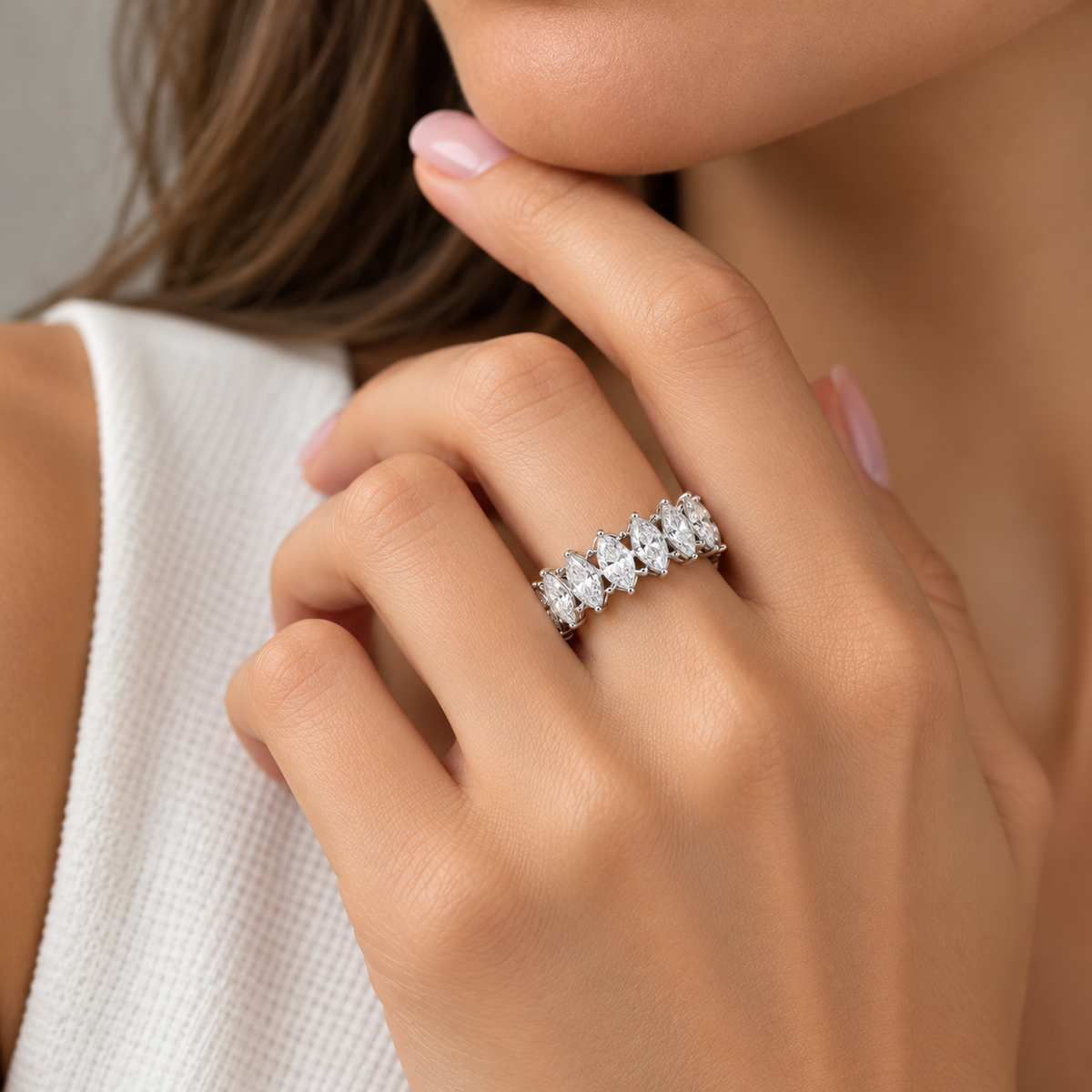 White Gold Diamond Ring