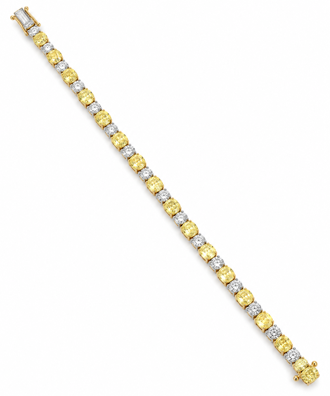 White Gold Yellow and White Diamond Bracelet