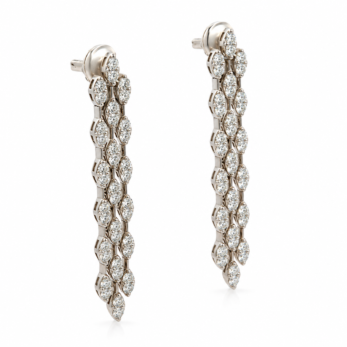 White Gold Diamond Earrings